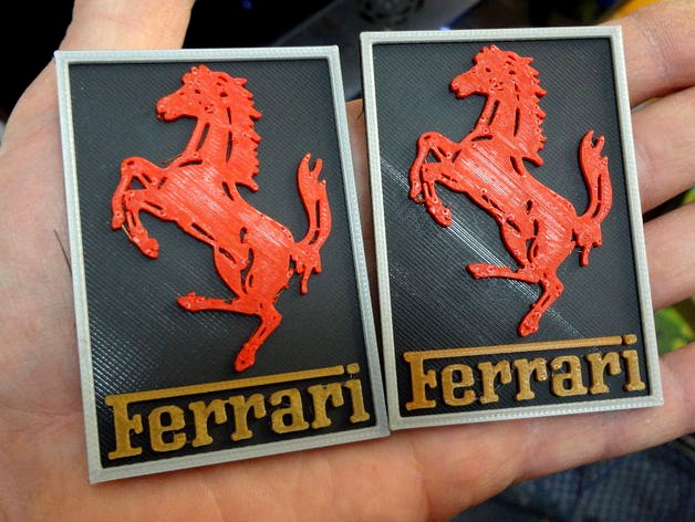 4 color squared Ferrari Logo by Immaginaecrea