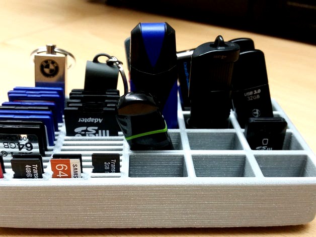 Micro SD/SD/USB Stick Holder by pegasocube