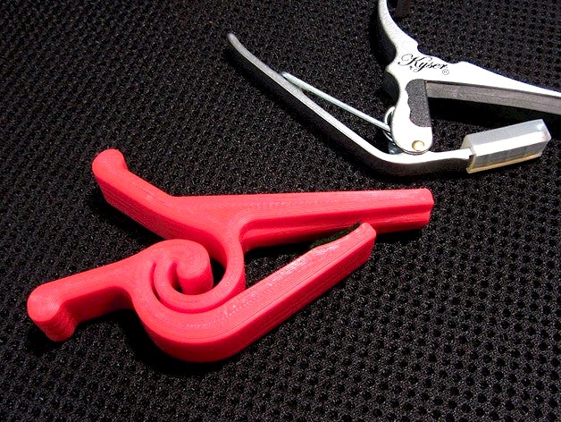 One-Piece One-Handed Guitar Capo by LoboCNC