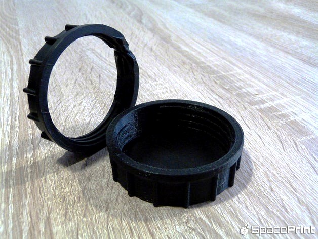 Threaded cap by SpacePrint