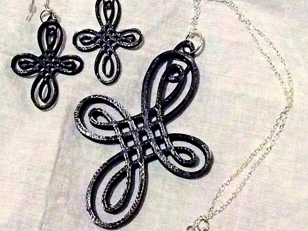 Celtic knot cross and earrings by gabrielguzman
