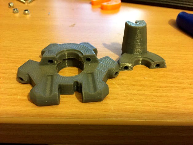Mini Kossel Effector for E3D V6 Hotend with Z Probe by amarkulo
