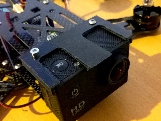 SJ4000 camera holder for 250 race quadrocopter: Graupner alpha 250 , Nighthawk 250, EMAX Micro 250 by verleihnix