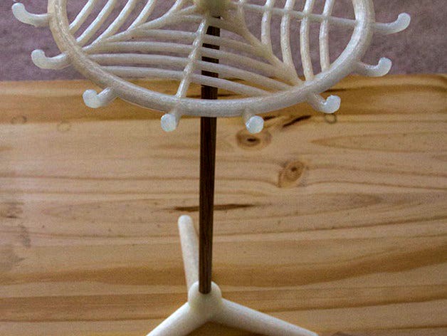 Necklace Stand with spider web at top by GeoDave
