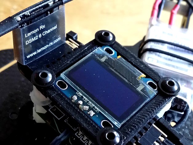 Naze32 oled screen holder (controller stack version) by Dvogonen