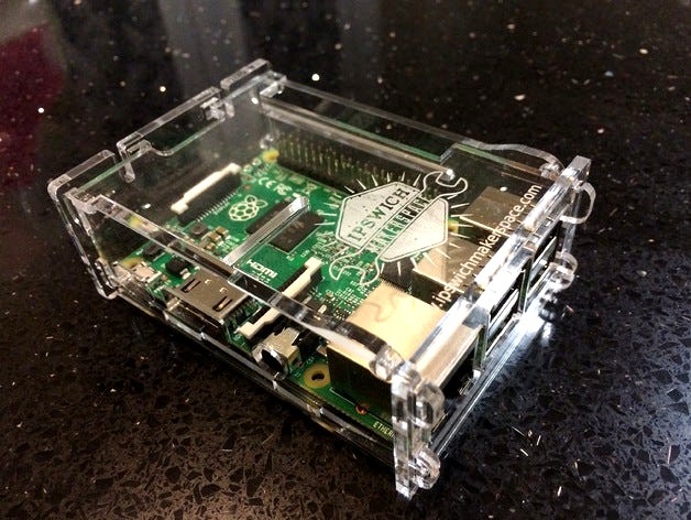 Raspberry Pi model B+ or Pi2 model B case by keithellis