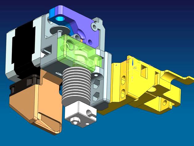 E3D Dual/Single direct drive extruder conversion for Felix Printer by undergroundsurf