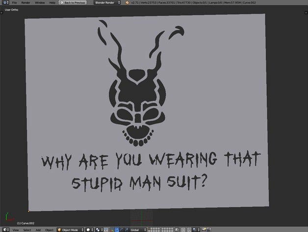 Donnie Darko Stencil by abrokadabra