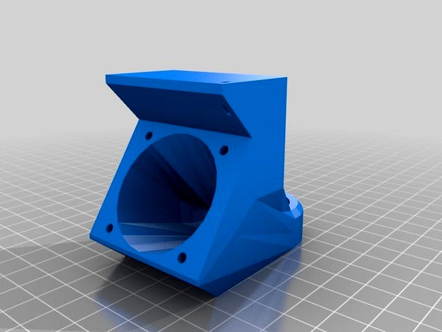 Printrbot Simple 1405 Fan Duct Remix - with supports by 3Dlirious