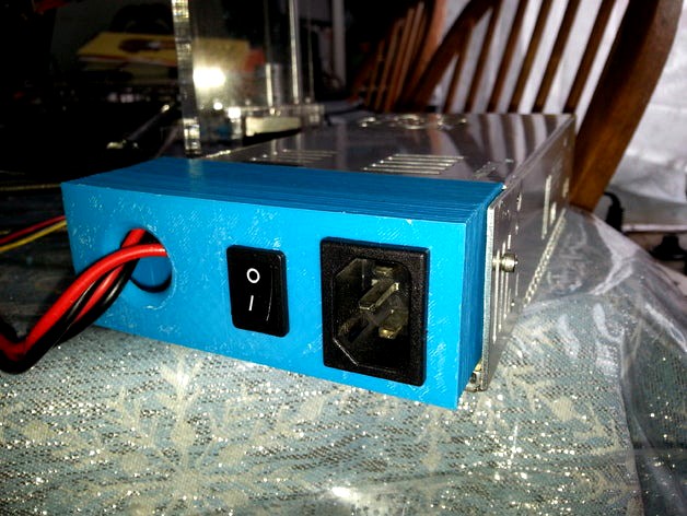 Power supply 30A 12V cover with male connector and power switch by ChicagoRobot