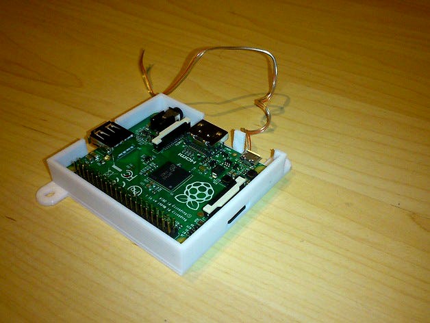 Raspberry A+ case with mount by Schraubenonkel