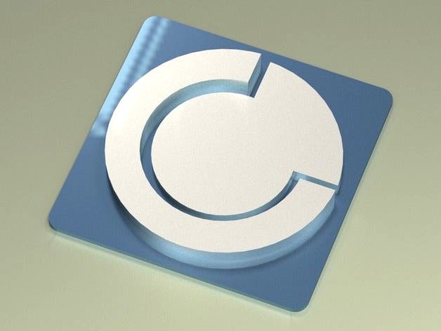 Company logo as a glass pad by Dape