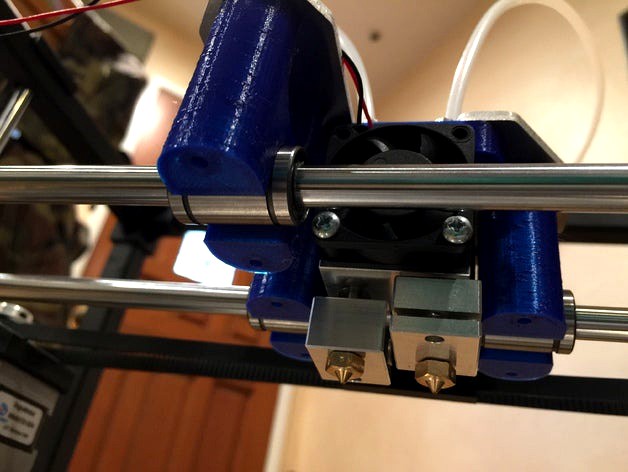 E3D Chimera / Cyclops Underdog Mount for the Rigidbot by Sactocal