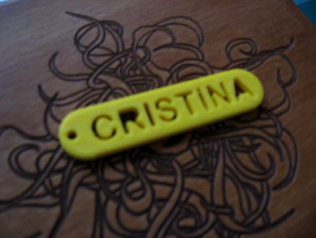 Keychain with the name of Cristina, by francisco ramos. by franramuz