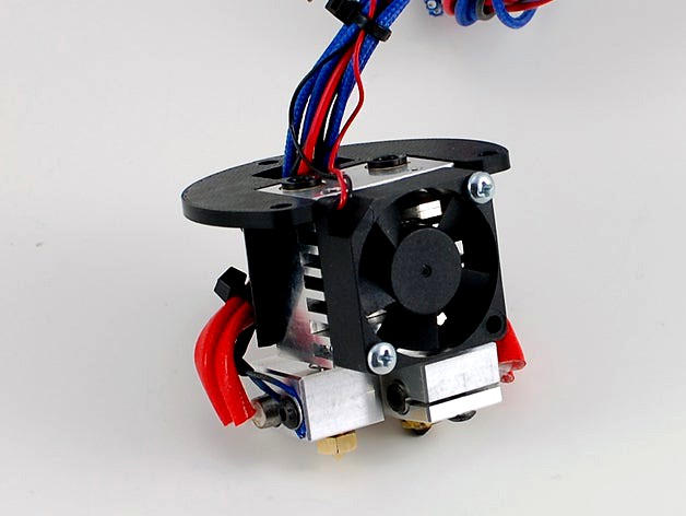 E3D Cyclops and Chimera mounts for Rostock Max by 0110-M-P