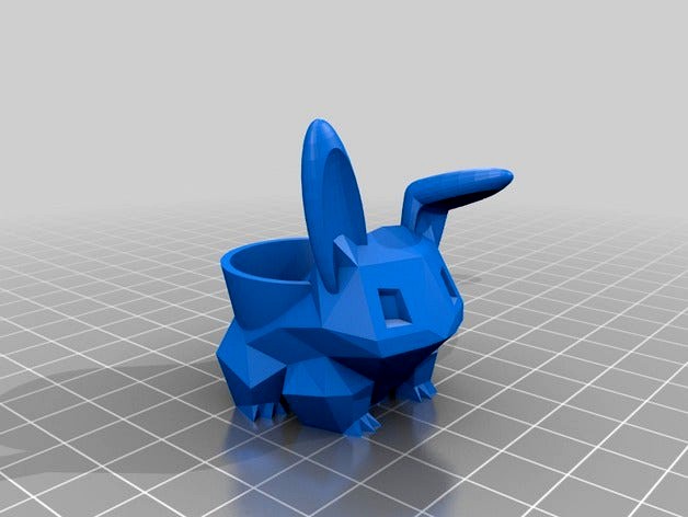 Bunnysaur Planter by tortoisehawk