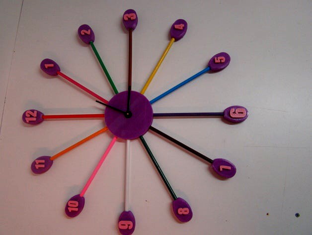 3D Printed Wall clock with lots of colors. by tutuemma