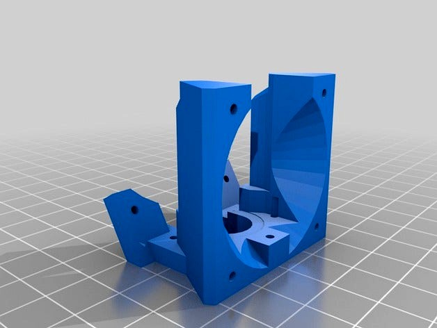 E3D V6 Kossel Fan shroud by elmuchacho