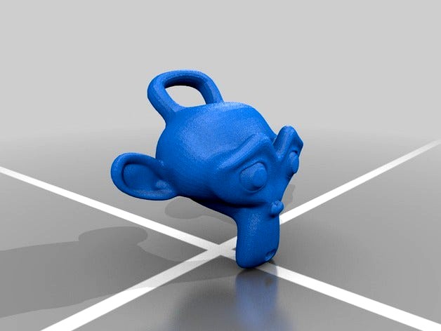 Blender Monkey Keychain by idealab3d