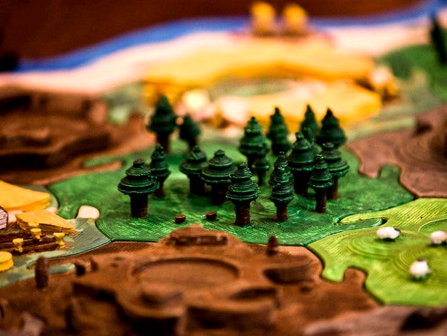 Catan Lumber Tiles - Warcraft Inspired by RecklessRobbie