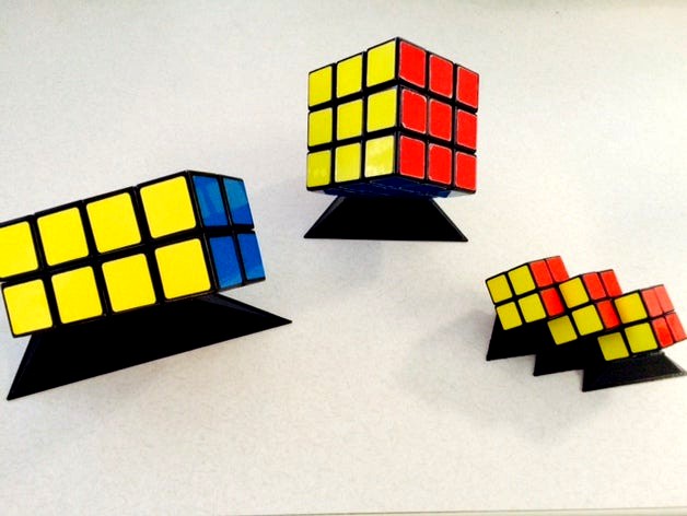 Rubiks Tower and Triple 2x2x2 Puzzle Stands by jgoss