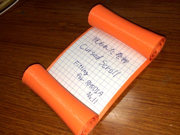 Scroll memo holder by kudoh