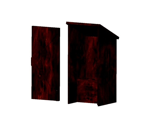 outside loo model in 1;48 scale by Jeremycon