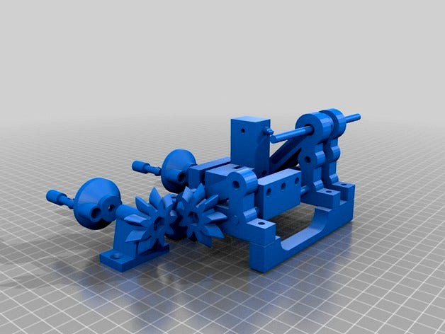 3D printable lathe, By Peter Robinson by andreykyz