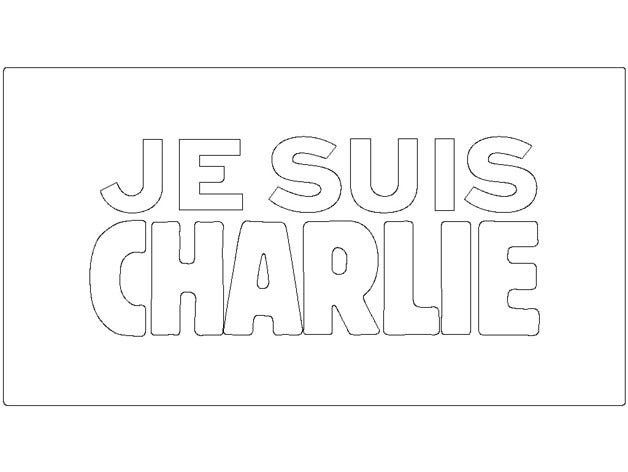 File "Je suis Charlie" *.dxf by laurentboom