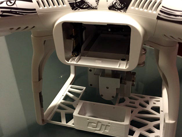 DjI Phantom Vision,+,Cam guard and Gps Holder all in one version 2.0 Voronoi style. by NachokaoS