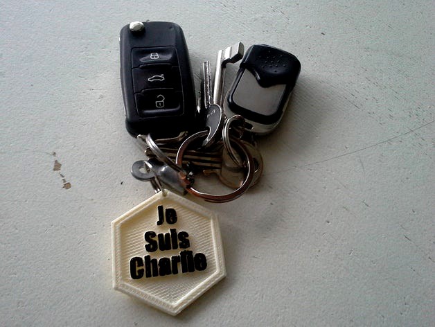 keychain JE SUIS CHARLIE by dionlevi