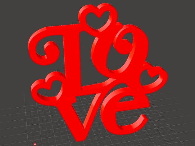 Valentine Gift - Love with hearts by 3d-decoratie