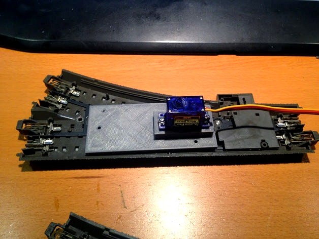 Marklin C rail servo support railroad switch by zendesigner2