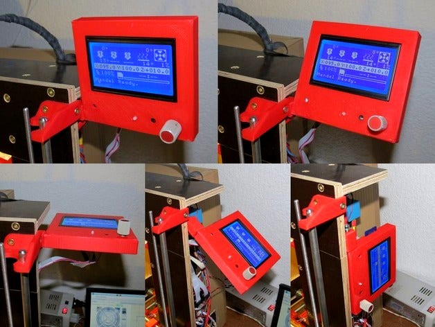 Double Hinged 12864 Full Graphics LCD Frame by enif