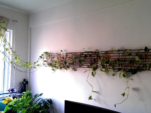 Bracket to Re-purpose Shoe Rack to Plant Trellis by drej