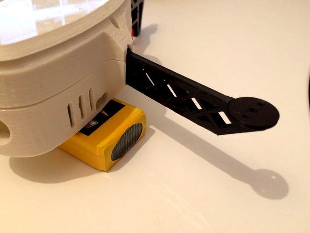 Lighter arms with RCX 1804 motor mount for Mini FPV Tricopter by JBear