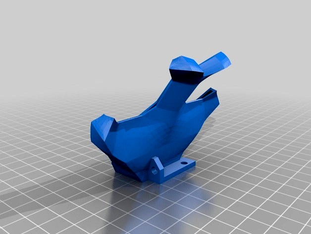 Fan shroud for dual E3D hot ends by Spudwheelie