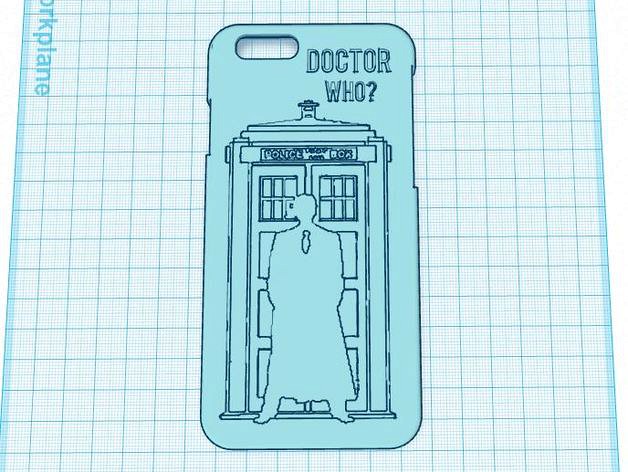 Doctor Who Iphone 6 Case - Embossed image of Tardis and Doctor by dehart007