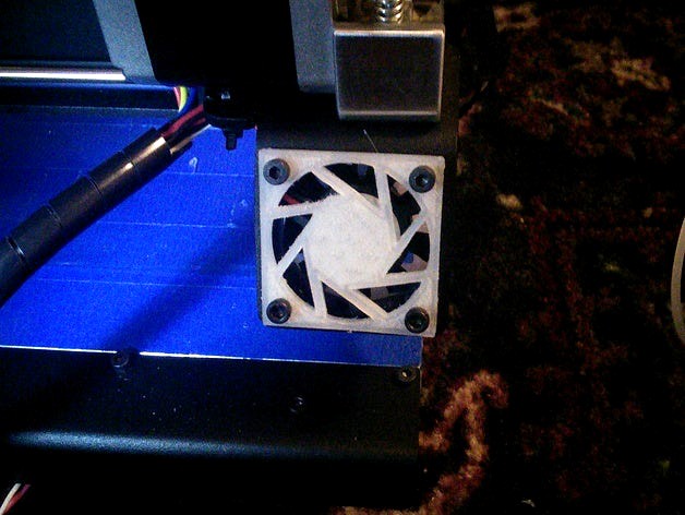 Printrbot Simple Metal Aperture Science Fan Cover by I_Made_A_Thing