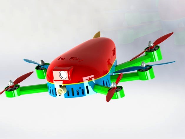 IO FPV: A 3D PRINTED HEXACOPTER FOR FPV  by abormor