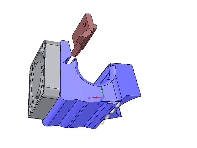 RoBo 3D Hexagon Hot End with 40mm FAN and LED - version 2.2 by pegasocube