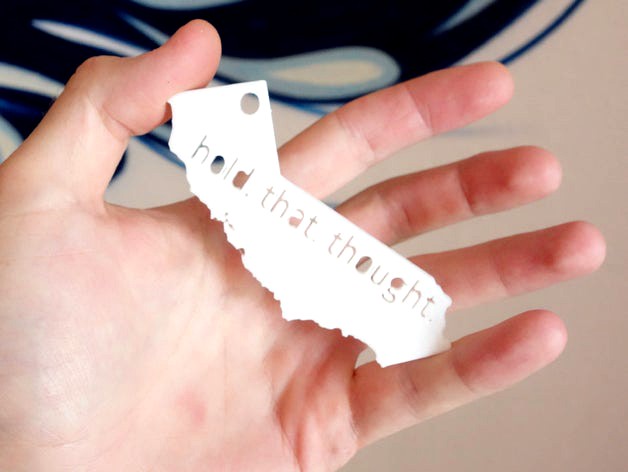 California Keychain by Hollywood3DPrinting