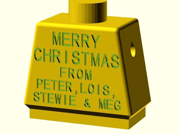 Message on your Giant Lego Minifig 'Xmas Cards' - Semi Parametric by Dogbert