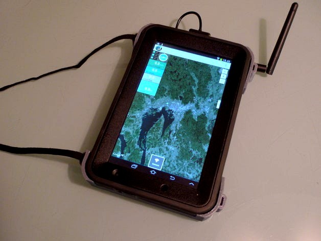 Base for Samsung Galaxy Tab 2 in Otter box and telemetry radio by egil