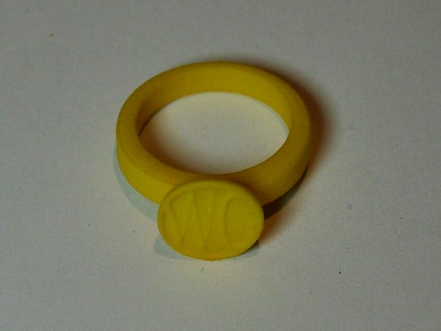 monogram ring by isaachadad