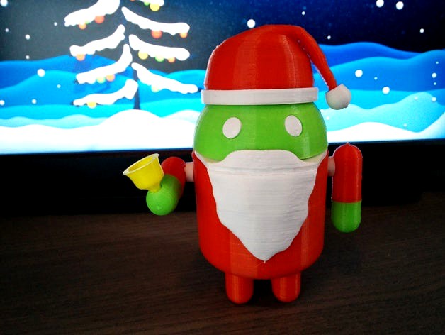 Santa Costume for Posable Android Robot by lingen