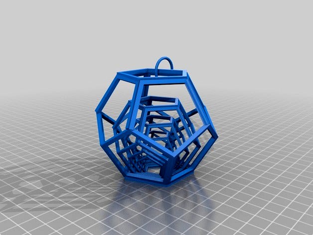 dodecahedron keyring by geordielad