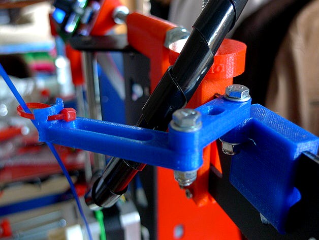 Double Pivot Parametric Filament Guide for P3Steel or Prusa i3 6mm frame by AndrewBCN