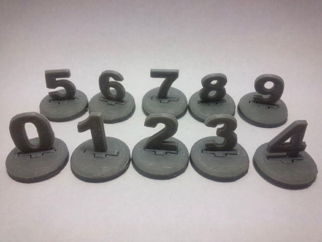 FlatMinis: Numbers by grumpyrobot