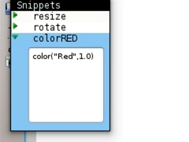 OpenSCAD Kate Snippets - Code completion and more by Crunch3D